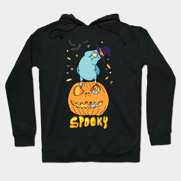 SPOOKY blue parrotlet Hoodie by FandomizedRose